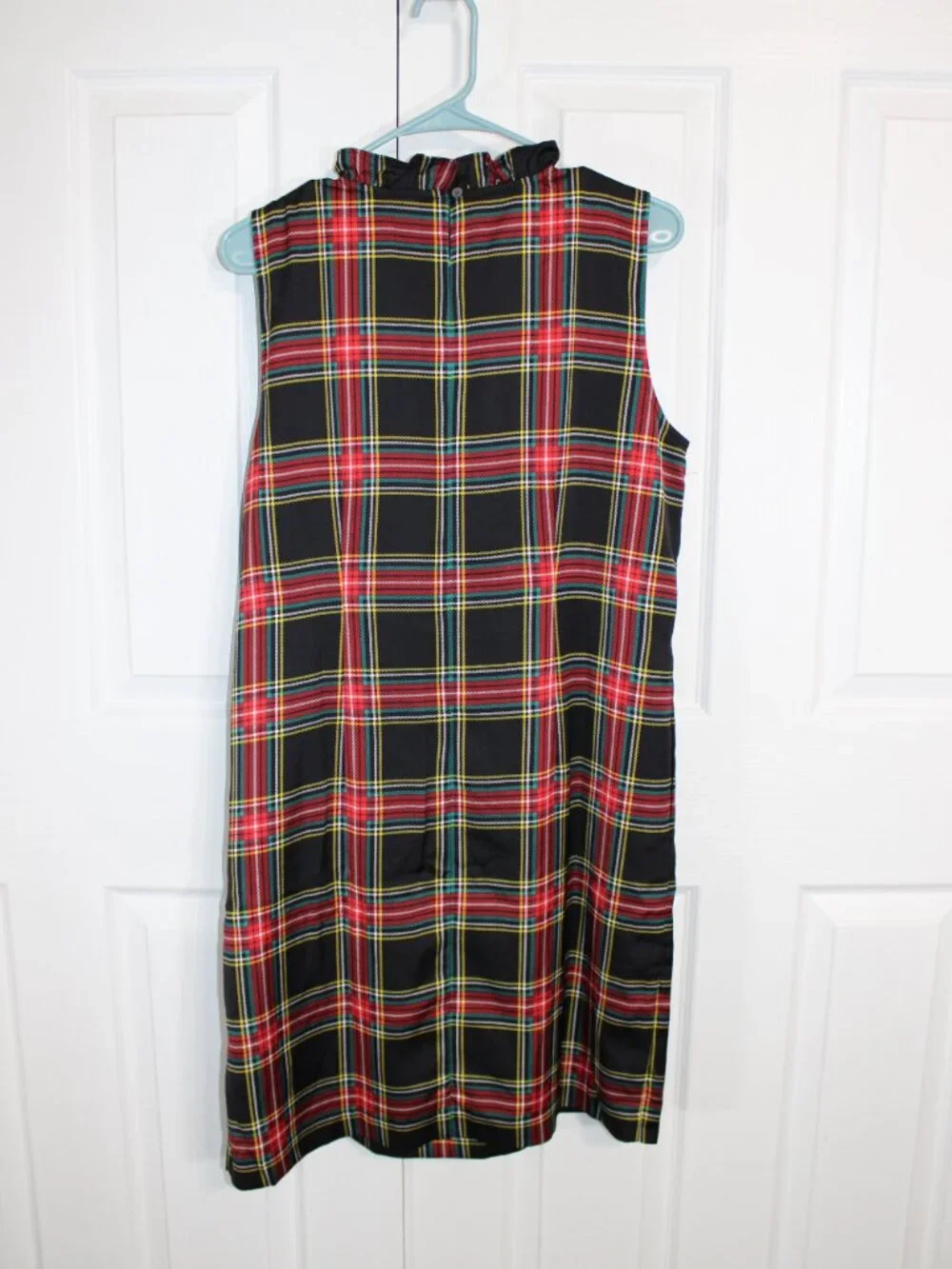 NWT J.Crew Tartan Plaid Sleeveless Midi Dress with Bow-Neck Tie